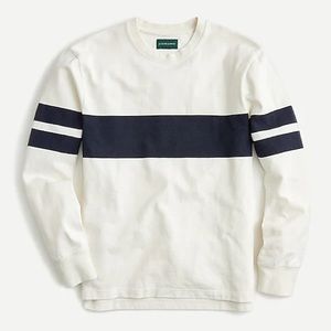 J.Crew rugby crewneck in chest stripe, Men’s Medium